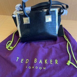 TED BAKER CROCODILE EMBOSSED LEATHER PURSE